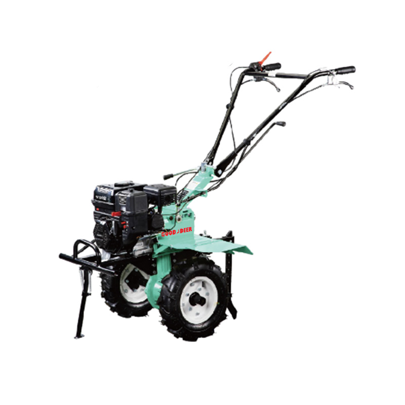 Motocultor rotativ pe două roți pe jos