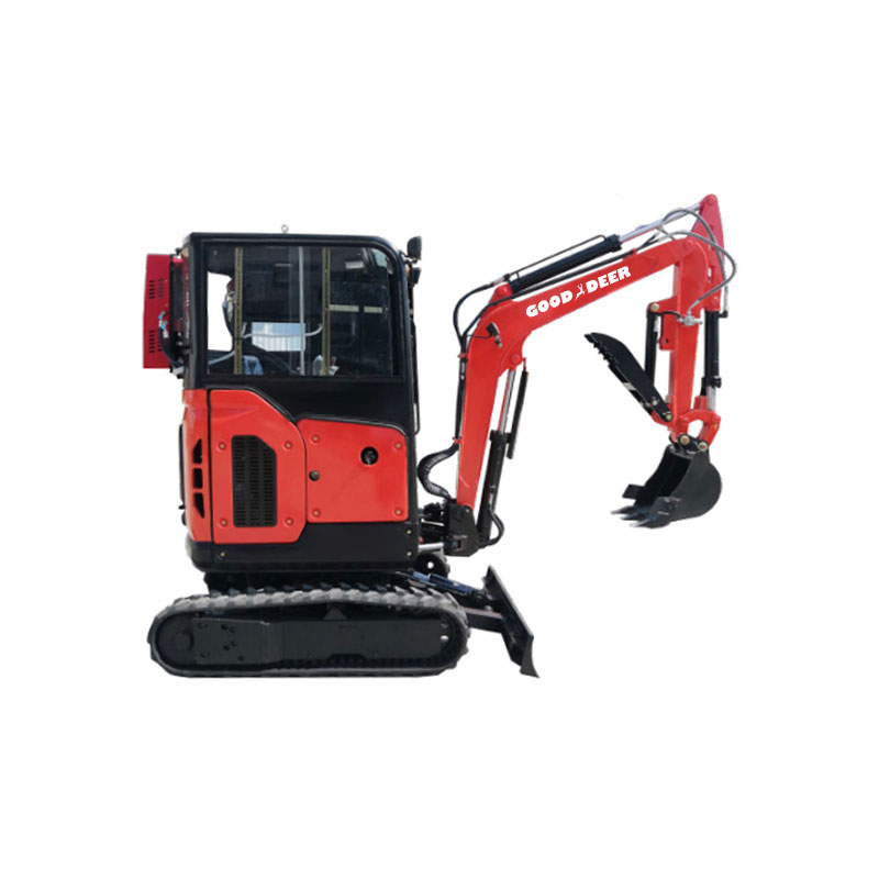 Miniexcavator cu șenile de vârf